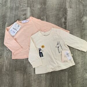 NWT Set of 2 Long Sleeved Shirts for Baby Zara and Baby Gap